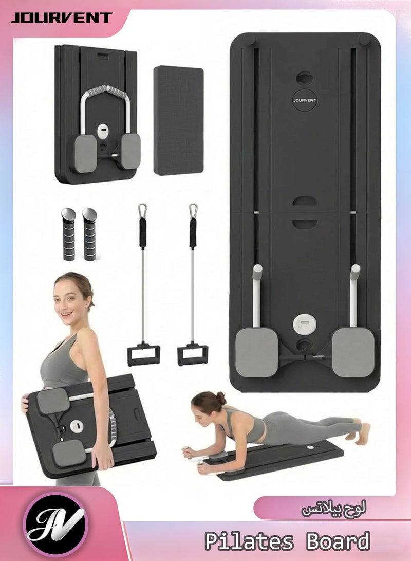 Jourvent Pilates Board -  Pilates Reformer Set, Multi-Purpose Foldable Pilates Reformer Board for Home, 5 in 1 Pilates Sliding Board - Image 1